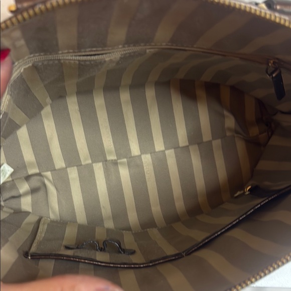 Brahmin Croc-Embossed Satchel in Rich Brown - Picture 11 of 16